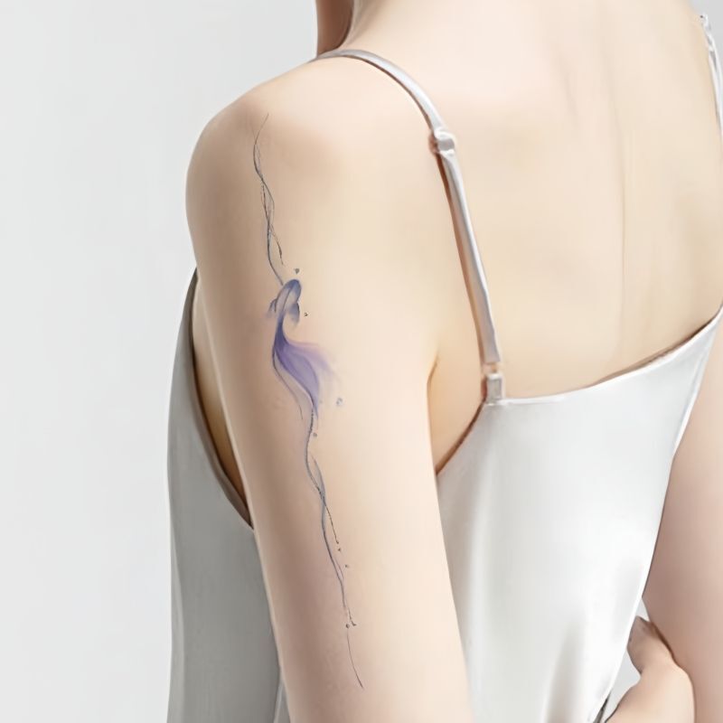 Colorful Koi Tattoo Stickers Waterproof for Women, Same Style as Xiaohongshu, Fresh and Artistic Collarbone Semi-Permanent Tattoo Stickers Colorful Koi Tattoo Stickers Waterproof for Women, Same Style as Xiaohongshu, Fresh and Artistic Collarbone Semi-Permanent Tattoo Stickers
