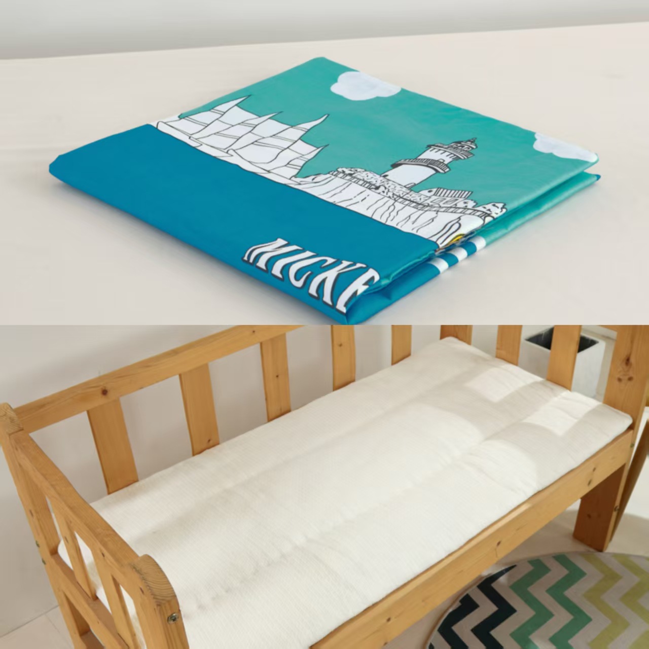 60*120-125 침대용 매트리스 커버 + 코어(신장 면 매트리스 코어)