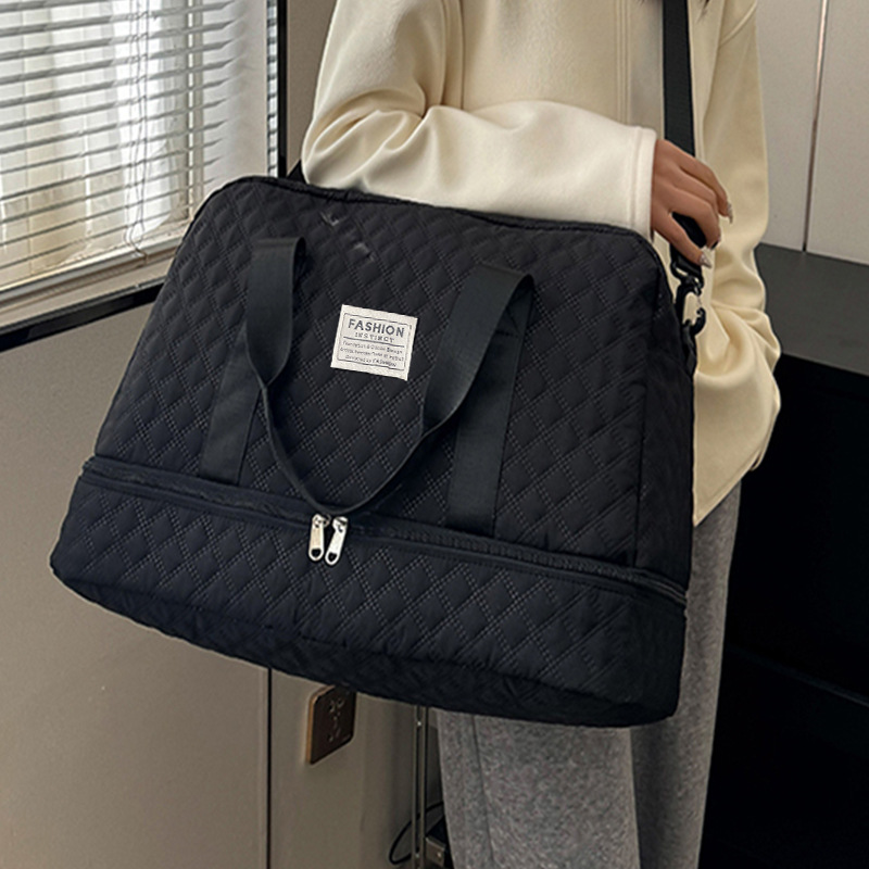 Bolsa de viaje impermeable de gran capacidad para viajes de negocios, bolsa de almacenamiento con barra de tracción, bolsa de equipaje de mano, bolsa de mudanza