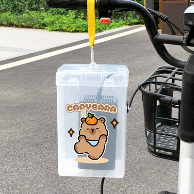 Battery Charger Rainproof Box Dustproof – Other Electric Vehicle Accessories - white-yellow-webbing-hook-fortune-card-holder