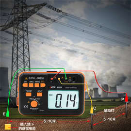 胜利接地电阻测试仪VC410高精度数字摇表防雷土壤率元件测量仪