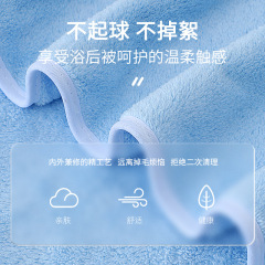 Cute cartoon embroidery towel, absorbent quick-drying household hair dryer face towel coral velvet gift, custom towel wholesale