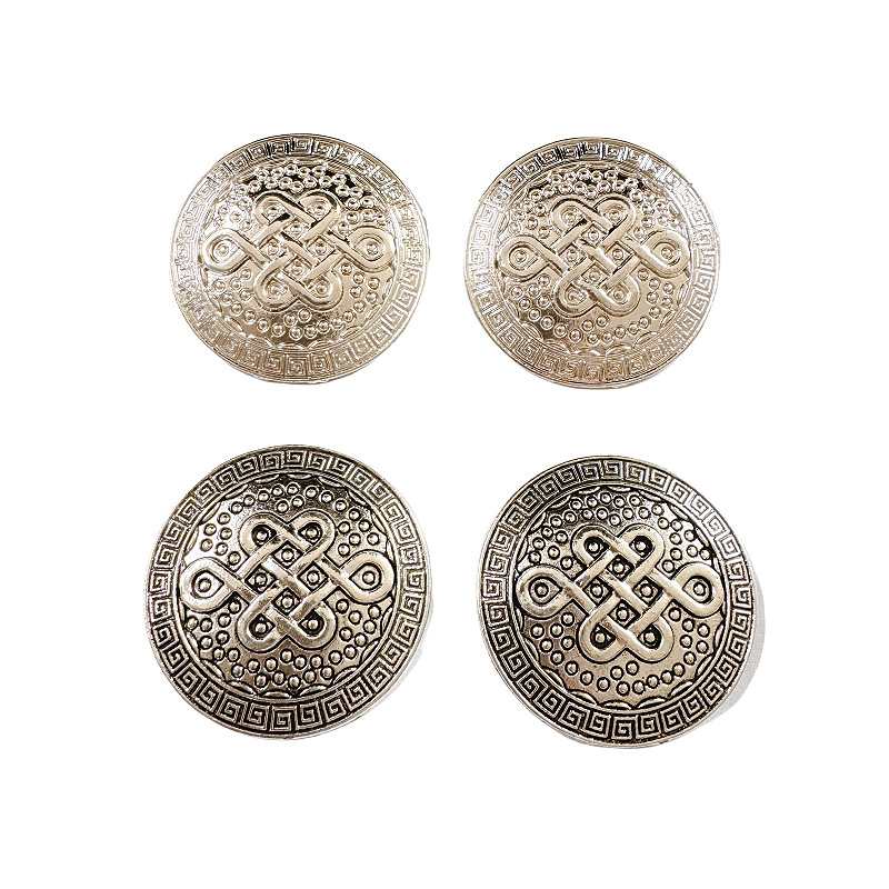 Mongolian Elements Ethnic Style Necklace Hat Dress Handicraft Material Accessories Retro Imitation Silver Headwear Saddle Hanging