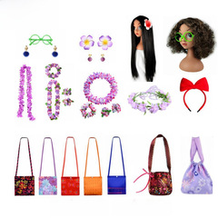 Magic Castle Princess Dress Matching Bag Single Shoulder Backpack Wig Earrings Crown Ribbons