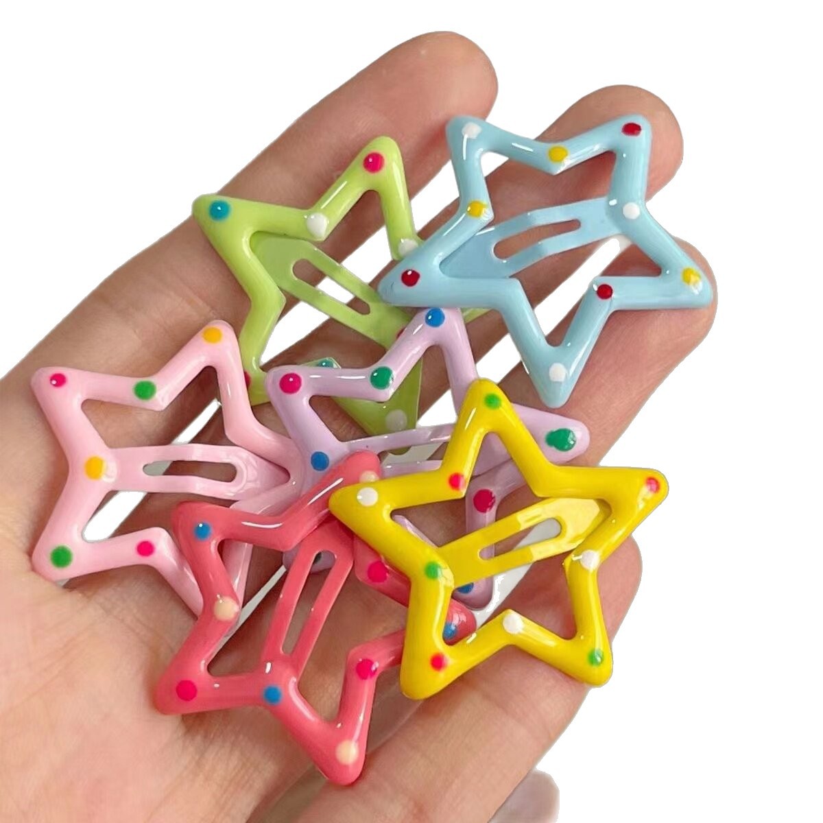 Estrellas de dopamina pinzas de cabello pentagonal pinzas de cabello de chiquita vitales princesa pinzas de cabello de peluche pinzas de cabello