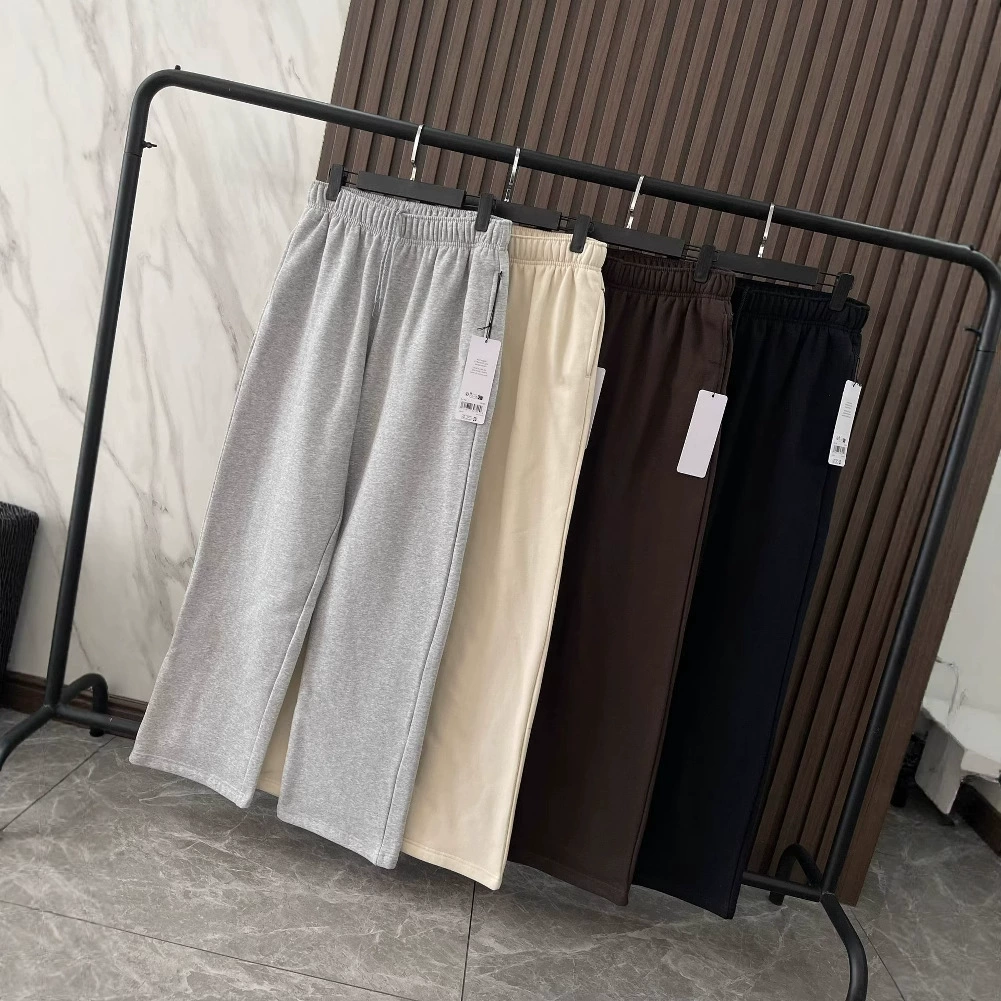 Оригинальные правильные спортивные штаны для йоги с серебряной этикеткой, широкие брюки, брюки на шнурке, свободные повседневные популярные костюмные брюки в Европе и Америке