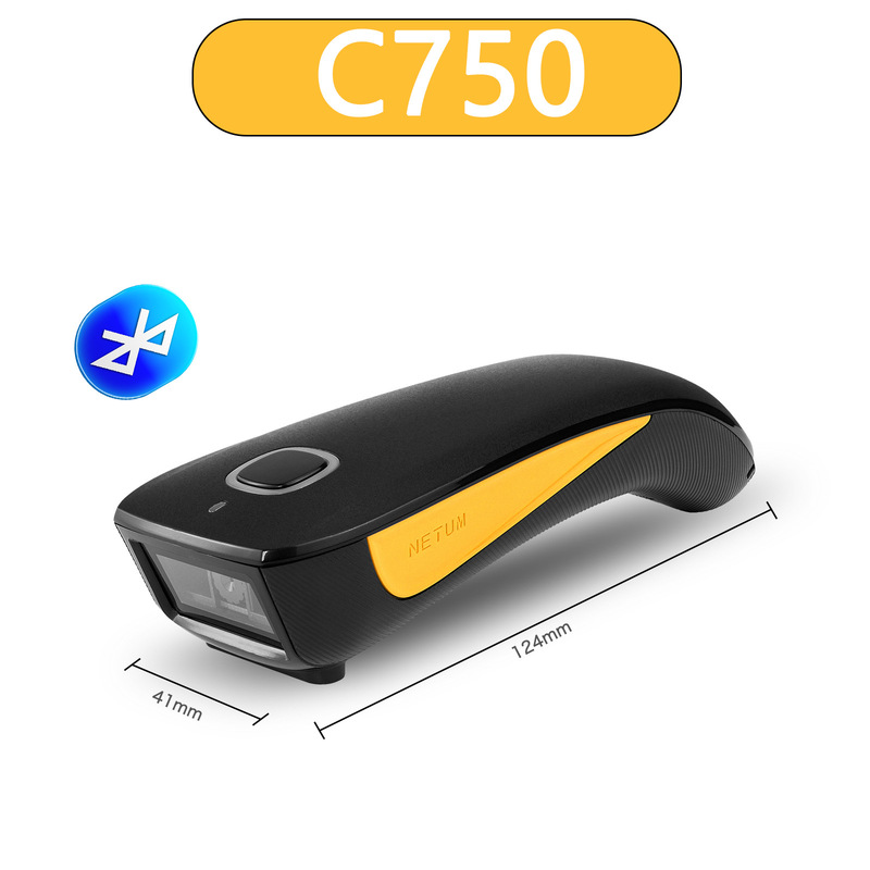 Cross-border hot-selling C750 portable bluetooth two-dimensional scanner wireless scanner one-dimensional scanning gun express warehouse