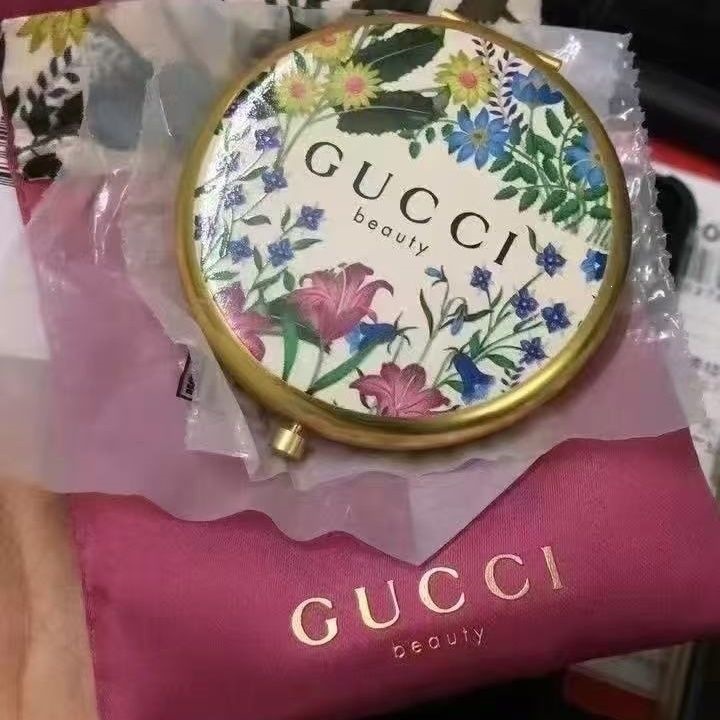 Guu Makiyaj Güzgüsü İkitərəfli Çiçəkli Dizayn