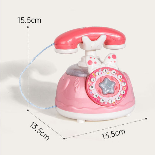 Fun educational children's telephone landline toy with light and sound multifunctional early education machine toy for boys and girls