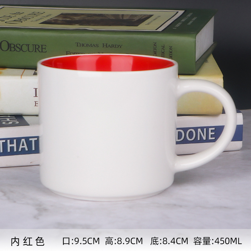 Colorida Taza de cerámica imprimible LOGO letras de gran capacidad taza de agua taza de café taza de oficina taza de regalo