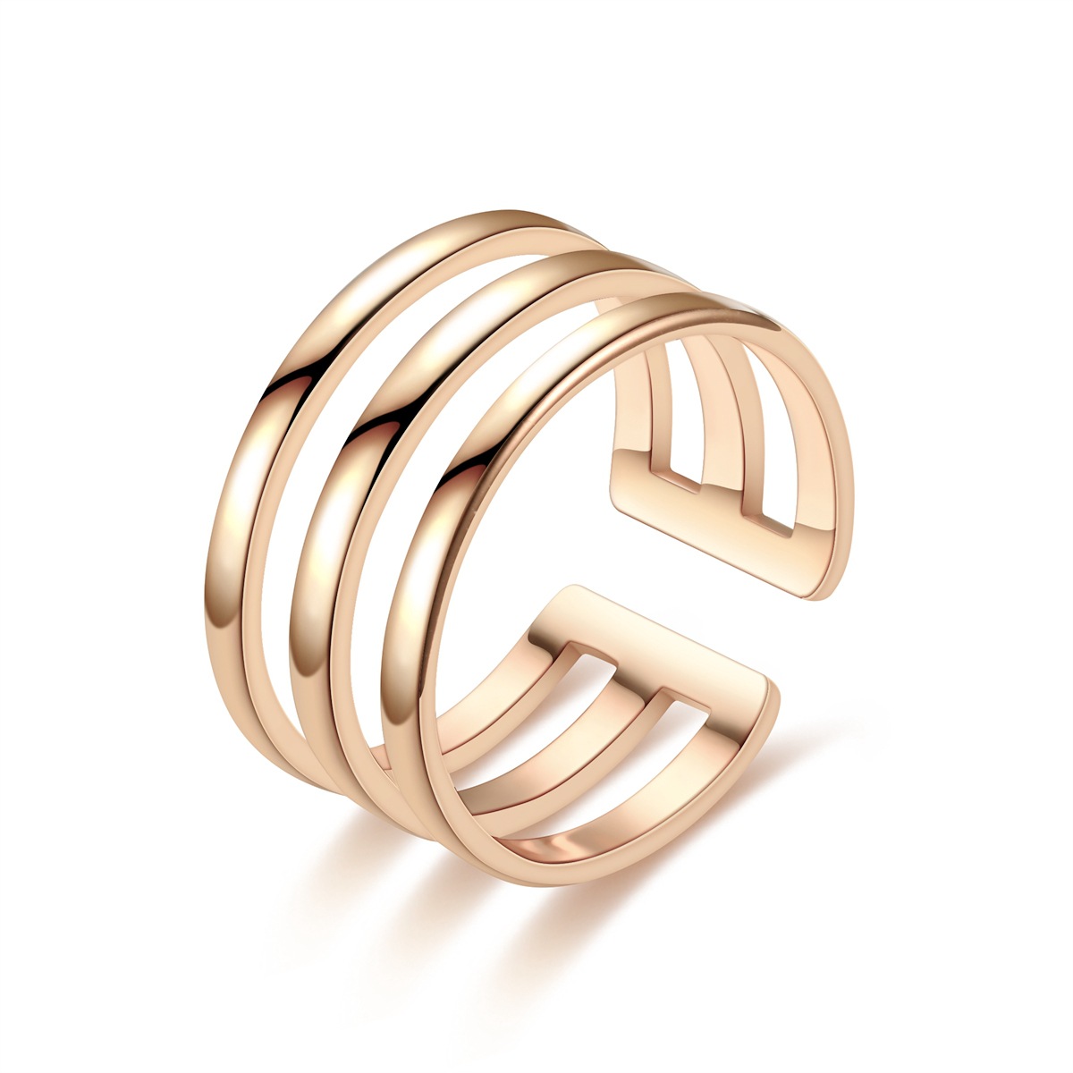 Unisex Gender Plating Design Retro Style Wholesale Jewelry Retro Geometric Titanium Steel 18K Gold Plated Plating