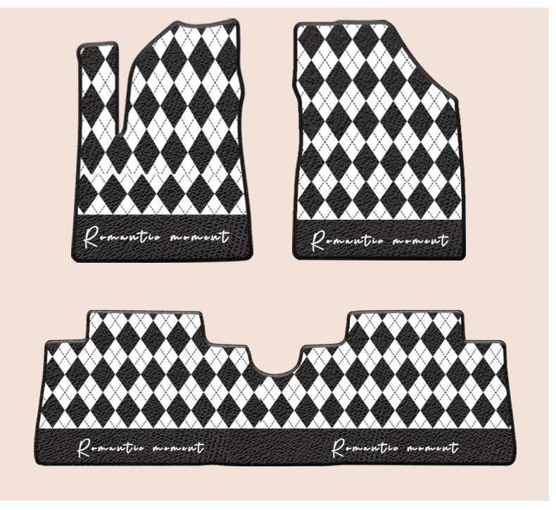 26 New Models Suitable for Great Wall Ora Good Cat Car Floor Mats, Snow White Coil Car Interior Cartoon Carpet Mats