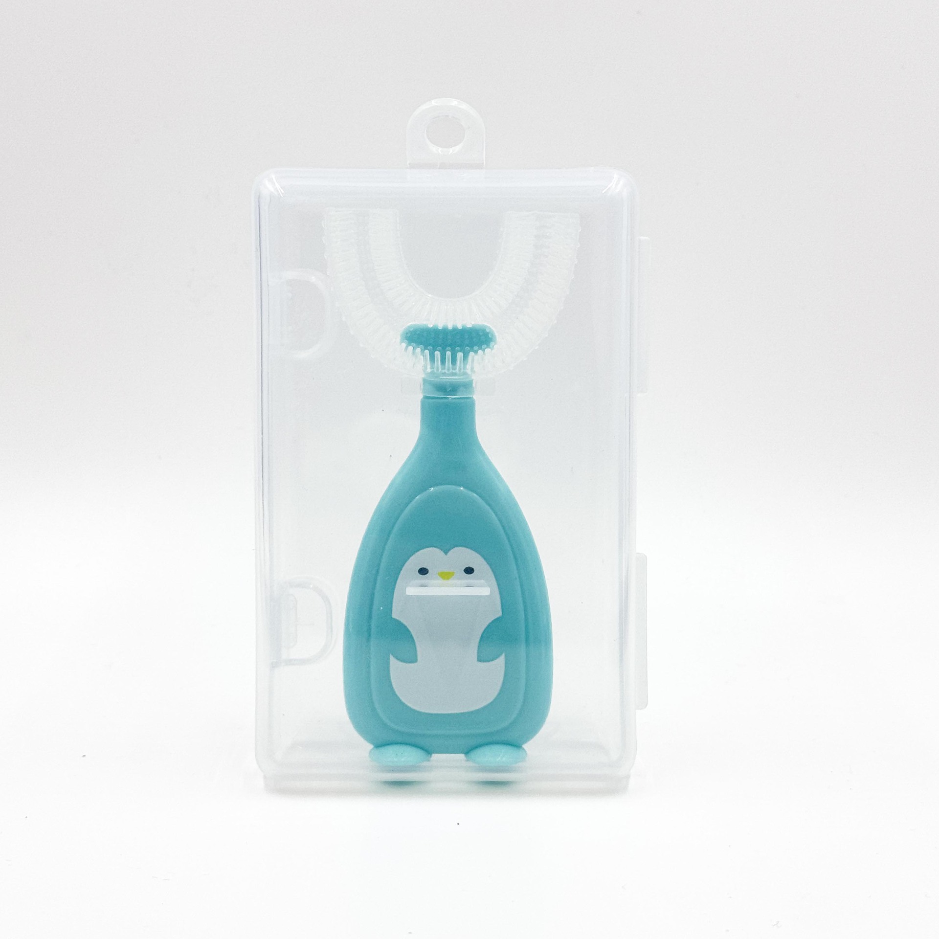 Nuevo cepillo de dientes en forma de U para niños, cepillo de dientes de silicona con cerdas suaves, herramienta de limpieza bucal para bebés, cepillo de dientes de sujeción oral, venta al por mayor.