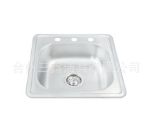 南美热销台州厂家直销19x19"单盆厨房不锈钢水槽
