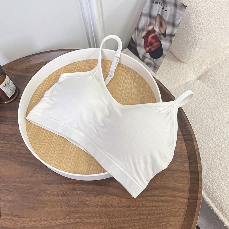 Ropa interior sin marcas para mujeres de verano delgada pecho pequeño se reúne ropa interior de cintura delgada anti-caída base líquida invisible espalda image 10