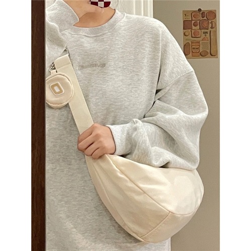 Nylon dumpling bag spring and summer ins trendy canvas bag versatile literary dumpling bag college student unit price messenger bag