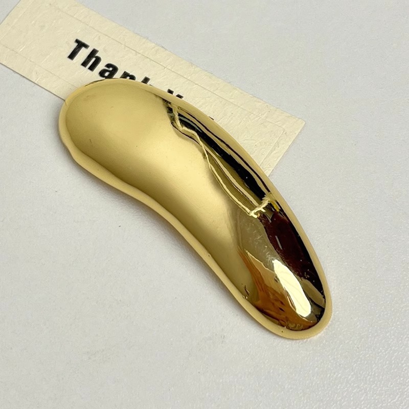 Minimalistische gladde metalen broche voor dames taille accessoire_voghion.com