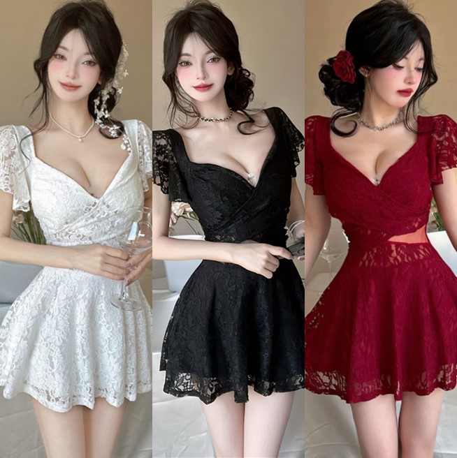 5571夜店女装性感辣妹低胸显瘦夏短袖新款桑拿技师足浴工作服短裙