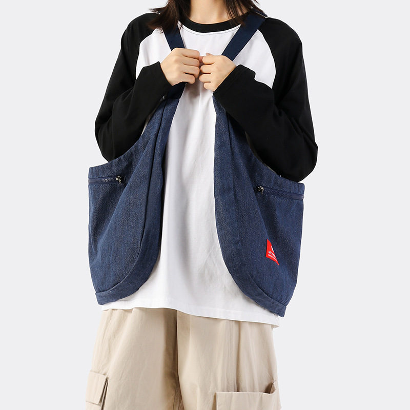 ins单肩包工装包书包男潮牌大容量斜挎包男女街头嘻哈原宿机能包