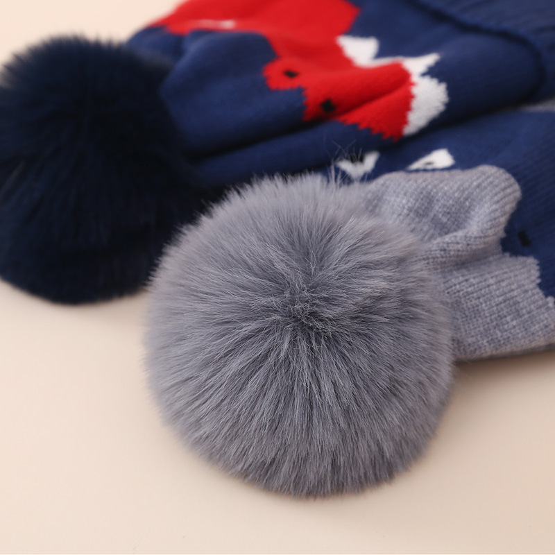 Boy's Cartoon Style Cartoon Jacquard Wool Cap display picture 2