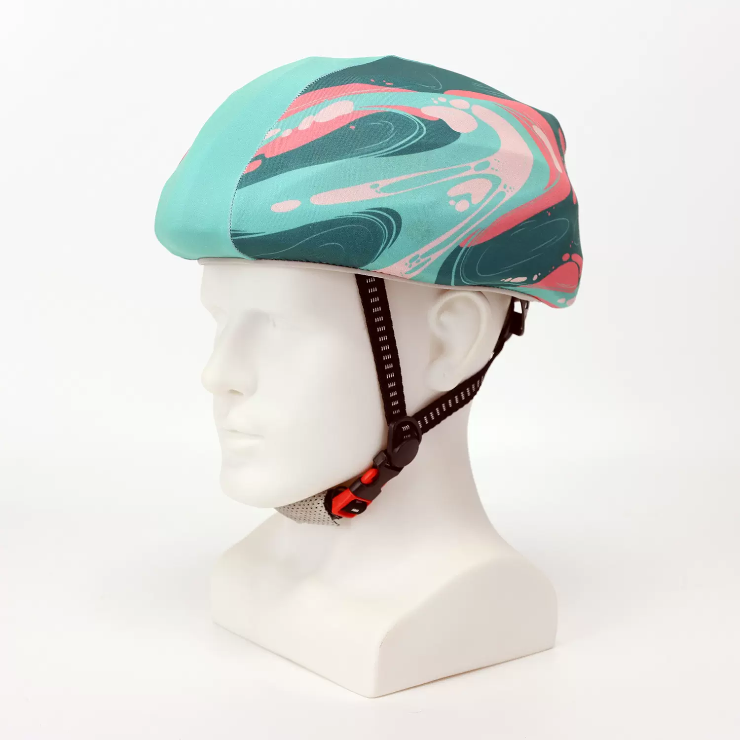 骑行头盔罩头盔防护罩彩色图案防尘罩弹力保护套滑雪头盔罩保护罩