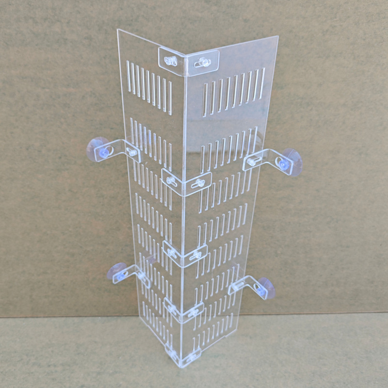 Fish tank aquarium water pump right angle baffle overflow area right angle baffle waterproof pump suction small fish isolation area with suction cup