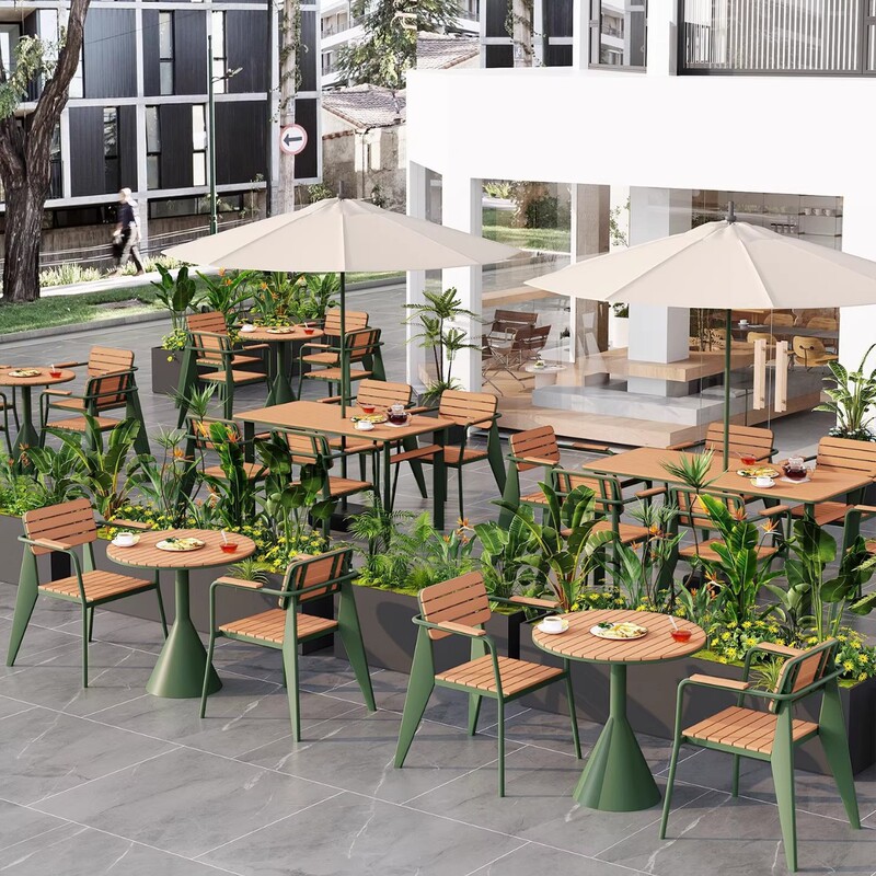 New Outdoor Balcony Leisure Dining Table and Chair Set, Milk Tea Barbecue Tea Table and Chair Set, Outdoor Courtyard Park Iron Art Round Table New Outdoor Balcony Leisure Dining Table and Chair Set, Milk Tea Barbecue Tea Table and Chair Set, Outdoor Courtyard Park Iron Art Round Table