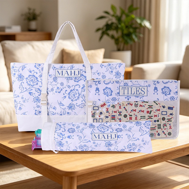 Blue and white porcelain three-piece set