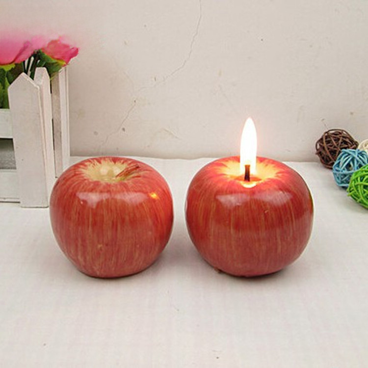 1 carton Creative Christmas Eve Gift Apple Candle Fruit Candle Birthday Christmas Decoration Student Gift