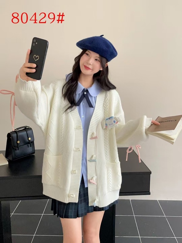 学院风宽松毛衣外套女秋冬外穿2025新款日系减龄慵懒针织开衫上衣|undefined