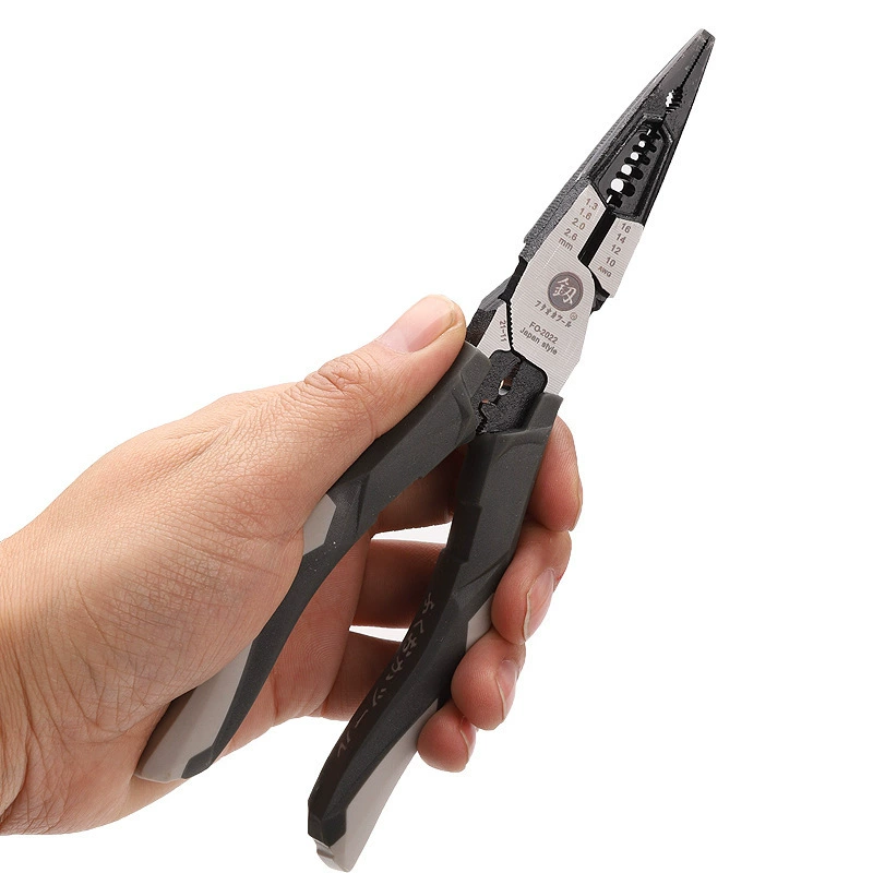 Многофункциональные эксцентриковые плоскогубцы с острыми краями Fukuoka, плоскогубцы для зачистки проводов, плоскогубцы для проводов FO-2022, ручной инструмент с острым ртом