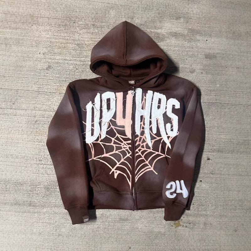 Unisex-Sweatshirt mit Kapuze und Reißverschluss, bedruckt mit 3D-Druck und auffälligem Grafikdesign – Schwarz, Dunkelbraun, Blau, Rosa_voghion.com