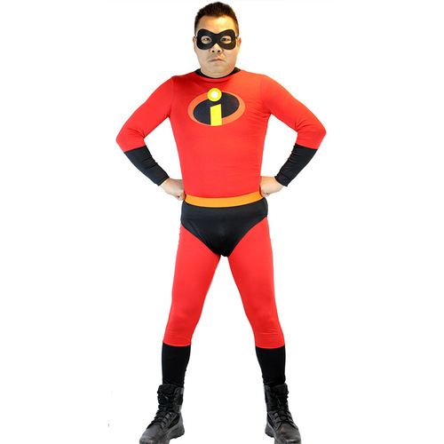 Superman Total Recall 2 Father Tight Suit Cosplay Bob Halloween Costume Elastic Lycra