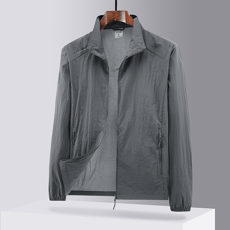 Clearance Sale: Men's Summer Ice Silk Breathable Lightweight Fishing Casual Stand Collar Thin Skin-Friendly Shirt for Middle-Aged and Young Adults