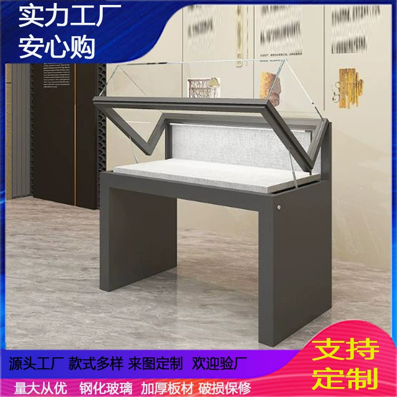 Индивидуальный музейный витринный шкаф для демонстрации культурных реликвий, антикварной каллиграфии и живописи, шкаф для демонстрации образцов изделий из нефрита и стекла.