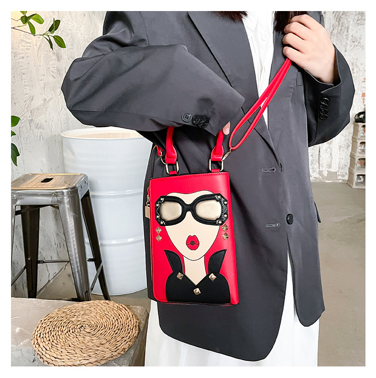 345g Weight Cotton Lining Material Sewing Thread Fashion Element Zipper Closure Type Single Shoulder Strap Strap Type Crossbody Bag Bags Type Casual, Shopping Occasion Pu Leather Material Human Pattern All Seasons Season Women's Gender Streetwear Style Square Shape Medium Size Women's Medium Pu Leather Human Streetwear Sewing Thread Square Zipper Crossbody Bag 24