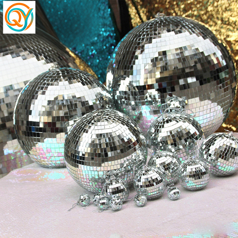 Decoración de pastel bola de espejo barra bola láser bola de Navidad 3/4/5/6cm decoración para hornear adorno reflectante de vidrio