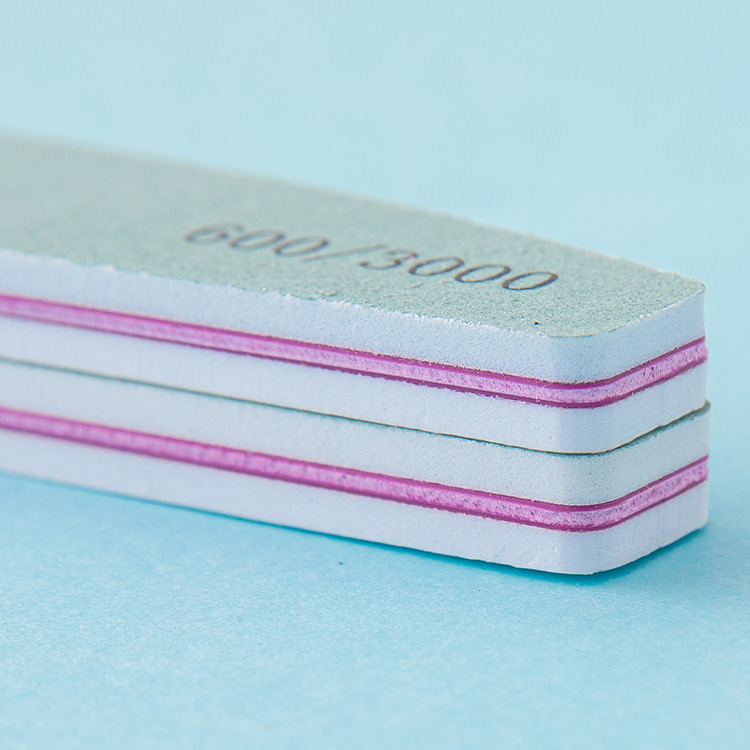 Nail nail polish double-sided polishing strip nail special rubbing strip half-moon sponge polishing strip factory direct sales
