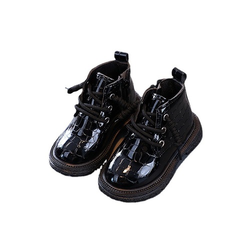 Children's boots  autumn new style boys' Martin boots British retro girls' short boots for small children baby single boots 