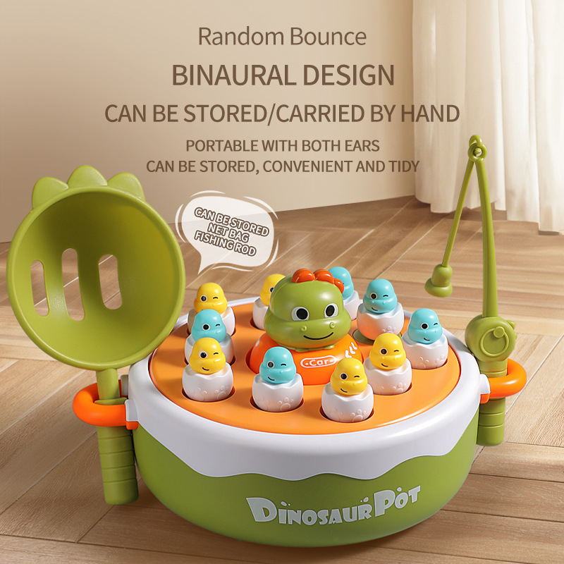 Niños salvando pequeños dinosaurios juguetes rebote plato giratorio pesca bebé interactivo entre padres e hijos rompecabezas juegos de mesa juguetes