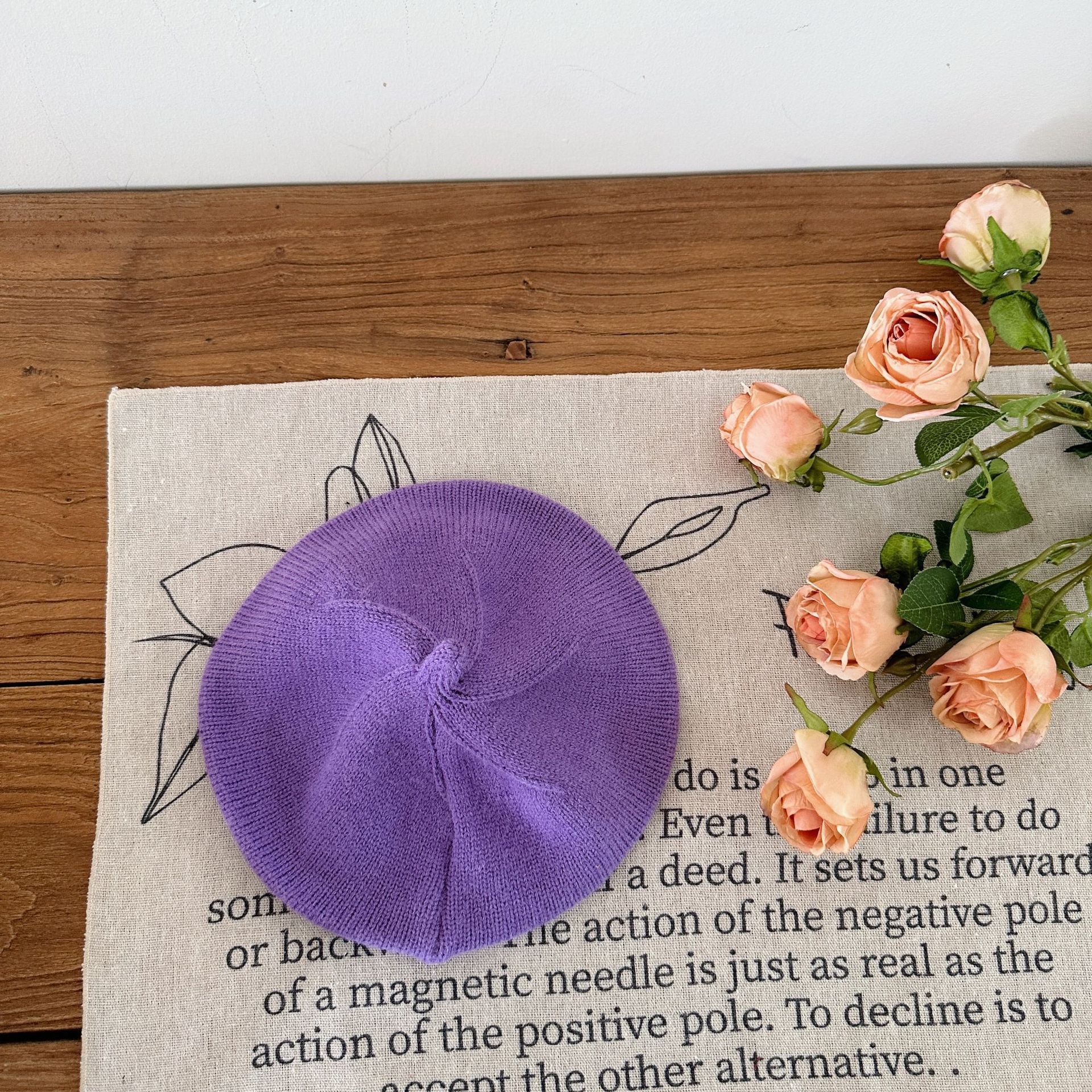 Boina de punto para niños otoño nuevos niños y niñas primavera y otoño sombrero de pintor bebé niña sombrero accesorios de ropa