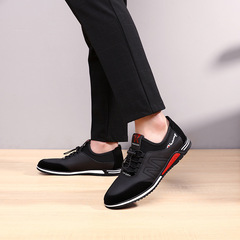 春秋新款男士皮鞋軟皮豆豆鞋潮流時尚男鞋軟底休閒鞋駕車鞋子