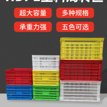长方形加厚塑料周转筐水果蔬菜运输框仓库储物收纳镂空沥水周转箱