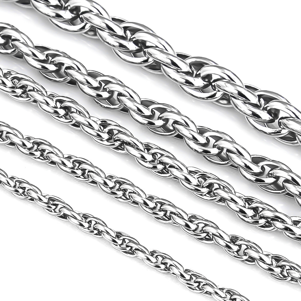 retro necklace stainless steel with pigtail for students