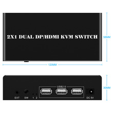 DP HDMI�pͨ�� ݔ�� �p���@ʾ 2�M2�� KVM �I�P��˹�����