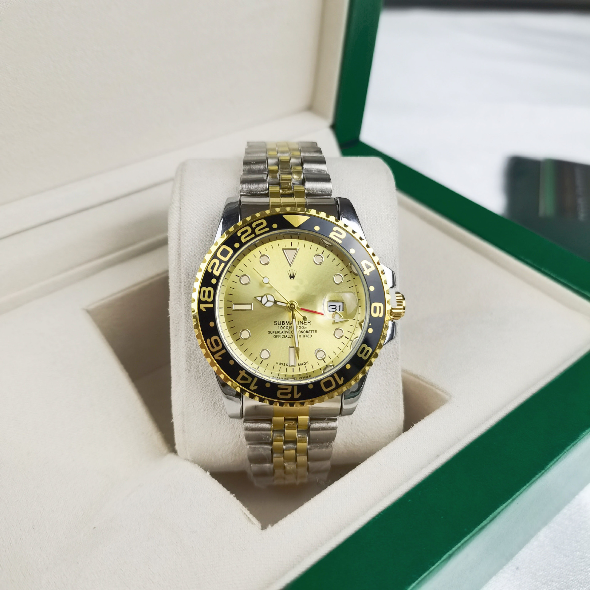 Four-pin coke circle, five-bead gold, black circle gold surface