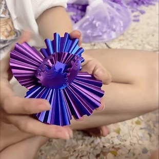 Cross-border Internet Red 3D Printing Colorful Creative Gear Ball Hand-held Fun Entertainment Rotary Unfolding Children's Toys