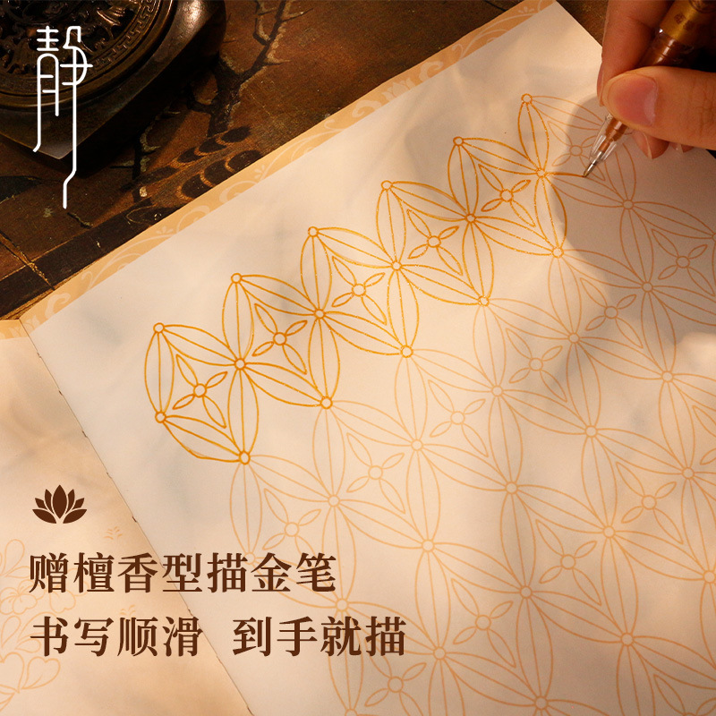 描金筆一念敦煌敦煌壁画線稿描本全三冊敦煌線描本人物装飾|undefined