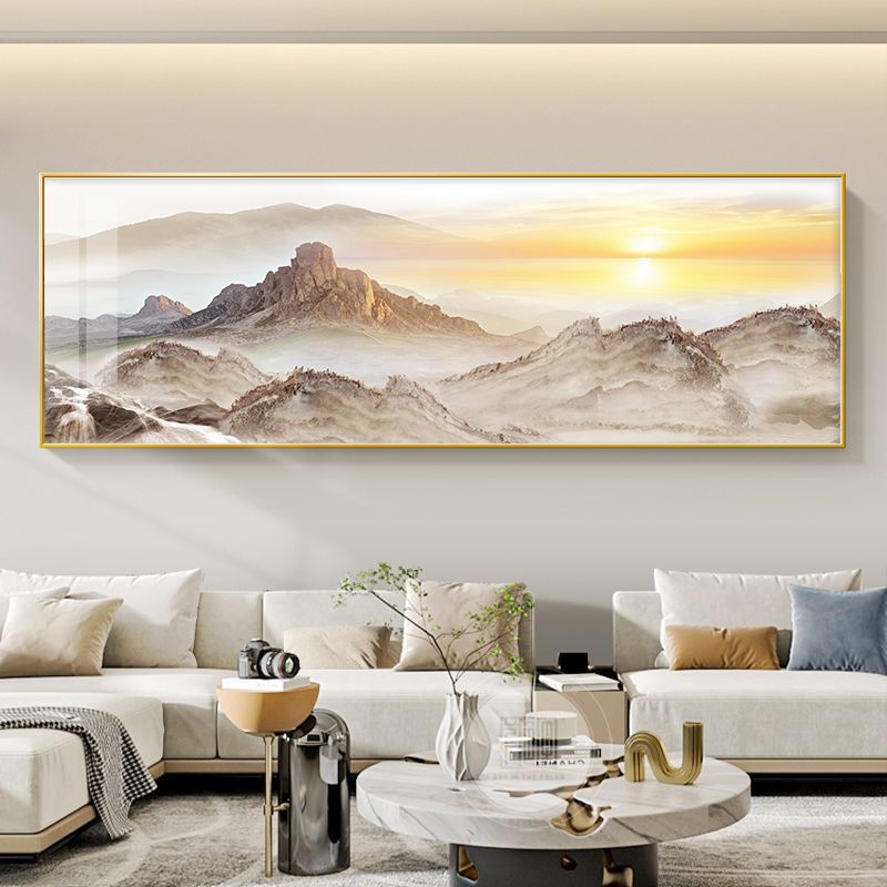 Liushui Shengcai sala de estar pintura decorativa nuevo sofá chino fondo pintura colgante de pared salón de té Zen pinturas murales paisajes