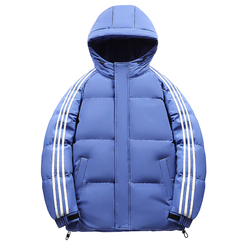Tres barras transfronterizas chaqueta de algodón de plumón hombre chaqueta de invierno de moda pareja americana gruesa chaqueta de algodón con capuzas